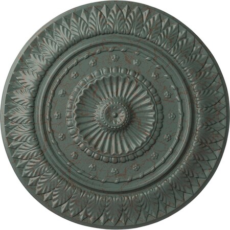 Ekena Millwork Christopher Ceiling Medallion, Hand-Painted Cloud Burst Crackle, 26 5/8"OD x 2 1/4"P CM26CSCBC